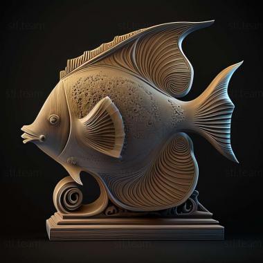 3D модель Pomacanthus navarchus (STL)